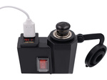 Prise allume-cigare moto voltmètre 2x usb