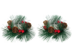 Dekorative kerzen im glas kerzen kranz set für weihnachten 2 stück