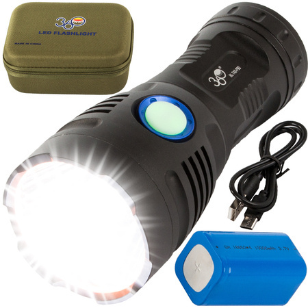 Tactical torch bailong cree cob led xhp90 strong