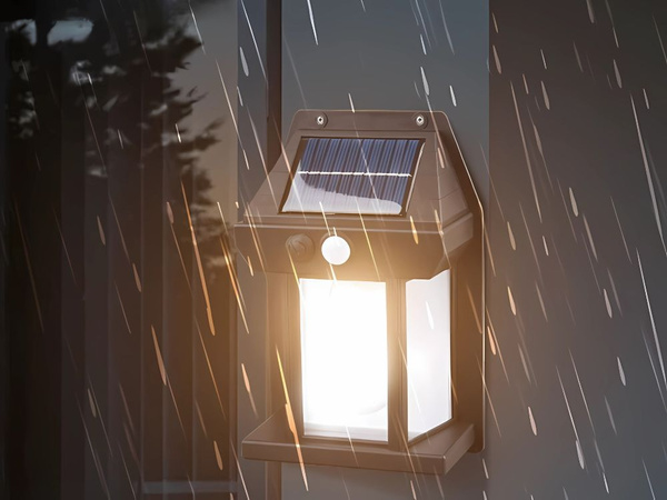 Lampă solară cu senzor de mișcare crepusculară 3 moduri impermeabile 600lm