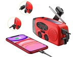 Radio torch rechargeable solar dynamo crank powerbank usb emergency