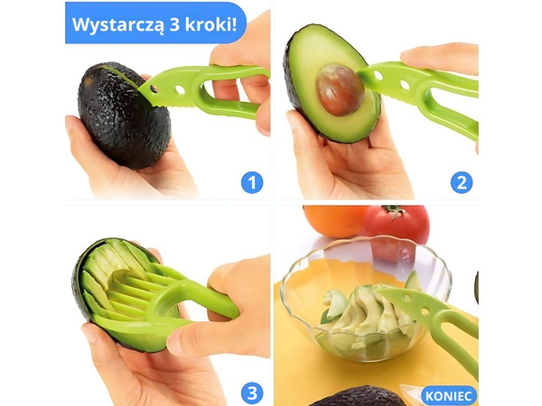 Cuțit de feliat avocado peeling fructe multifuncțional în plastic