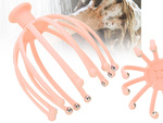 Relaxing hand-held scalp massager for head rubs