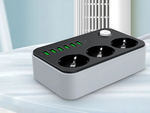 3-spot 250v 2m 6x usb įkroviklio maitinimo kištukas
