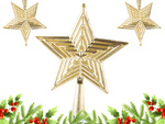 Estrella de navidad ornamento del arbol de navidad punta de navidad irrompible oro