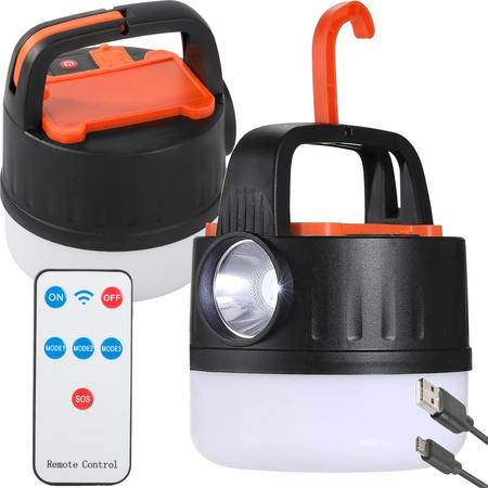 KEMPOVANIE KEMPINGOVÉ SVETLO DOBÍJATEĽNÉ LED USB TURISTICKÝ REFLEKTOR HÁK