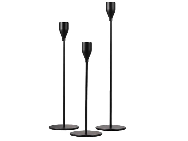 Portavelas glamour metal juego de mesa decorativo 3 pcs