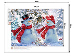 Bordado diamante conjunto muñeco de nieve navidad 5d