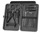 Nail kit manicure pedicure toolbox case nail clippers 18 pieces