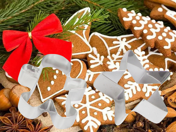 Emporte-pièces pour pain d'épice biscuits de noël 15 pcs. A cuire