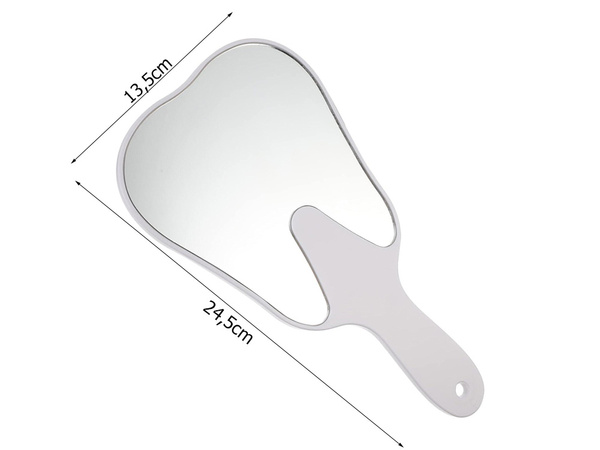 Cosmetic make-up mirror dental hand mirror in tooth shape