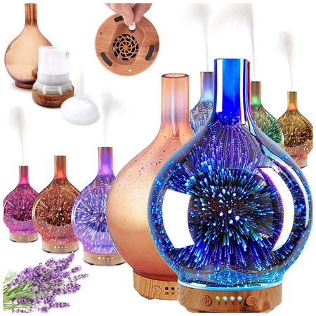 Vlažilnik zraka aromaterapija aroma difuzor nočna luč rgb 3d