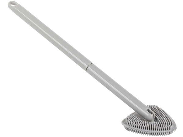 Silicone toilet brush for toilet washing wall unit