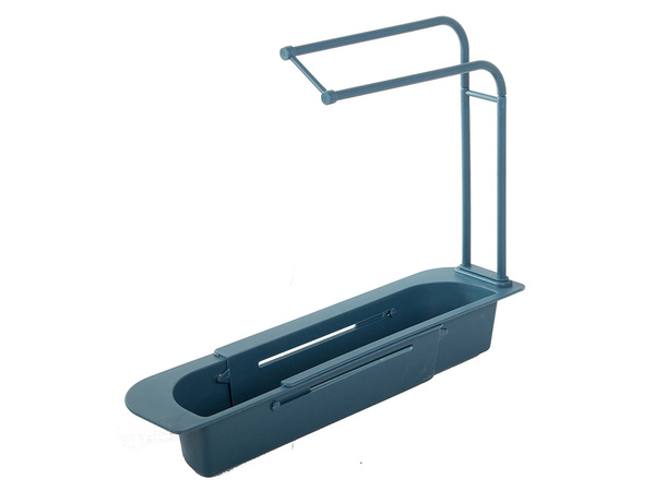 Porte-ustensiles de cuisine organisateur d'évier étagère égouttoir pliable