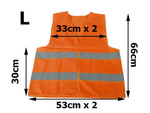 Reflective safety waistcoat orange