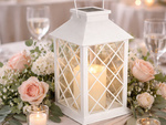 DECORATIVE LED LANTERN WITH ELECTRIC CANDLE SOLAR DECORATIVE