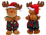 Villancico bailando cantando reno de navidad peluche de navidad