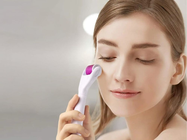 Derma roller para mesoterapia con microagujas cara cuello cuerpo kit 6 en 1