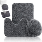 Bathroom mats set of 3 parts 3in1 anti-slip fast drying