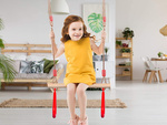 DĚTSKÁ DŘEVĚNÁ ZAHRADNÍ HOUPAČKA GYMNASTICKÁ HRAZDA S DRŽADLY