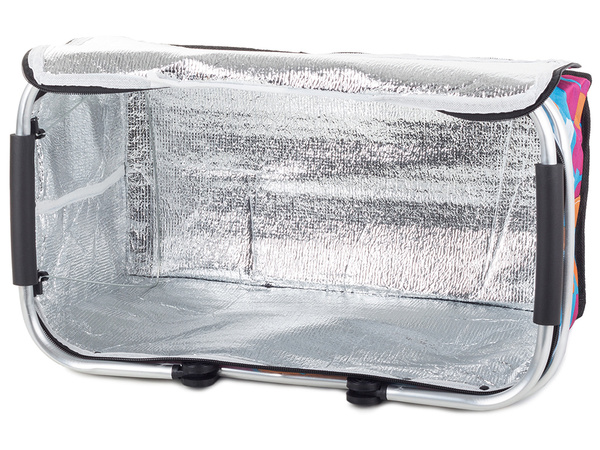 Thermal folding picnic basket insulating shopping basket