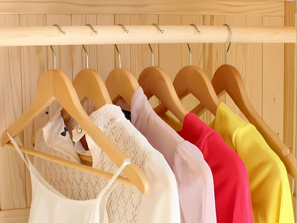 3x soporte de madera lacada para ropa juego de soportes de madera