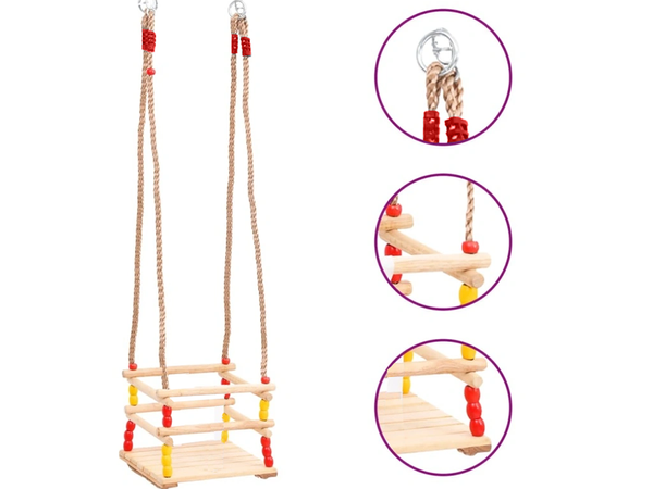 Gyermek kerti hinta karosszék hintaszék hintaszék fából készült korlát a kertben otthonra