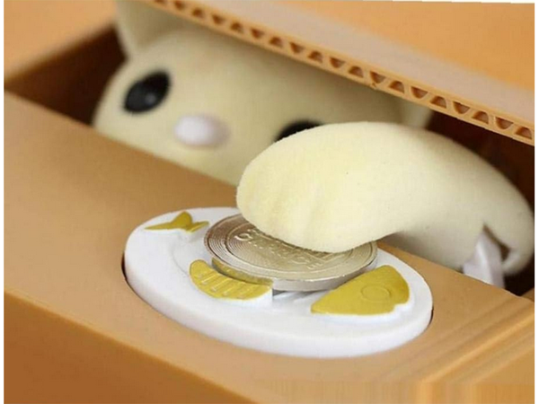 Копилка кошечка интерактивный автомат мяукает