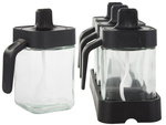 Recipientes de cristal para especias con cuchara juego de 3 piezas