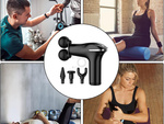 Pistolet do masażu pleców ciała nóg masażer mocny massage gun 4 końcówki