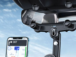 Car holder for the rear view mirror rotatable phone holder
