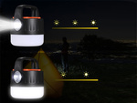 CAMPING CAMPING LICHT WIEDERAUFLADBARE LED USB TOURISTEN SUCHSCHEINWERFER HAKEN
