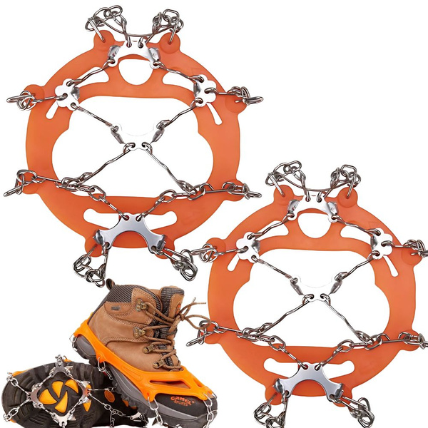 Hiking crampons for shoes in the mountains spikes chains anti-slip 36-40