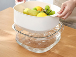 Double bowl for washing fruit colander strainer basket strainer strainer
