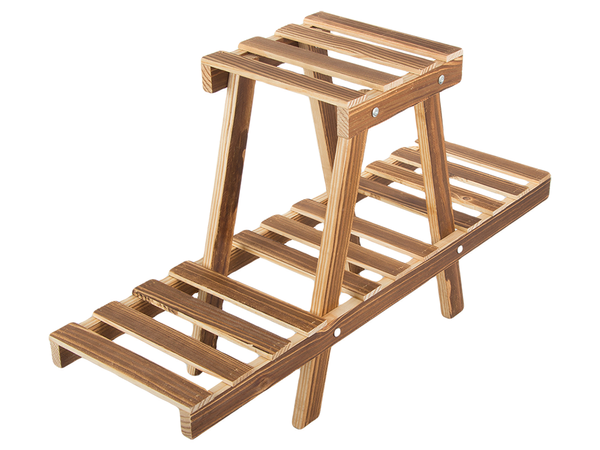 Jardinera jardinera de madera estanteria de dos pisos