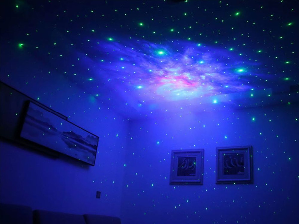 Proyector de estrellas astronauta galaxia luz nocturna cielo laser led mando a distancia