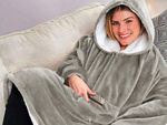 Teplá mikina oversize deka xxl 2v1 hrubý fleece