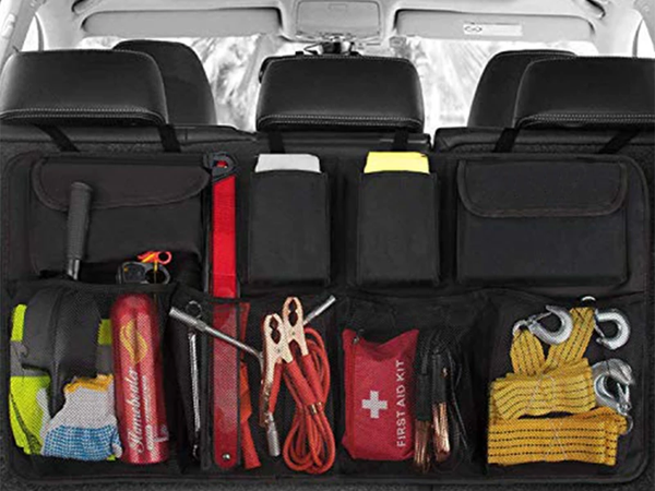 Organizador con bolsillos para el respaldo del asiento del coche