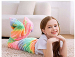 Mermaid tail blanket blanket sleeping bag warm luminous for girls soft horse