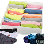 Organisateur de sous-vêtements pour tiroir de garde-robe 8 compartiments