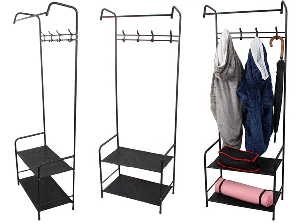 Stehender kleiderständer für oberbekleidung, jacken und schuhe, regal