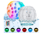 Bazénové světlo podvodní světla 10 vedlo dálkové ovládání rgb ip68 vodotěsné pro bazén