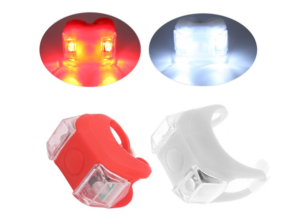 Luces led bicicleta delantera trasera 2 uds