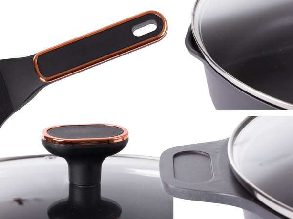 Casserole poêle avec couvercle 4.2l induction