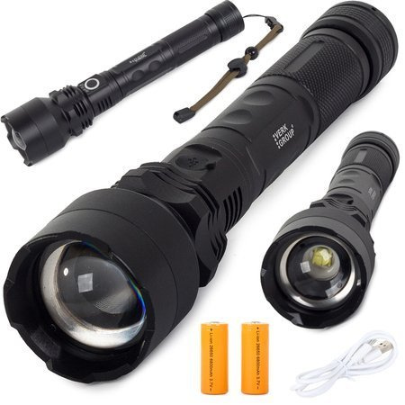 Bailong tactical strong led torch xhp50 zoom usb