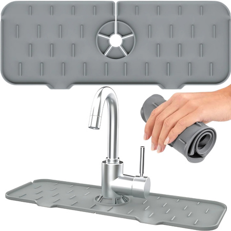 Silicone mat for sink drip tray under tap protective for kitchen non-slip