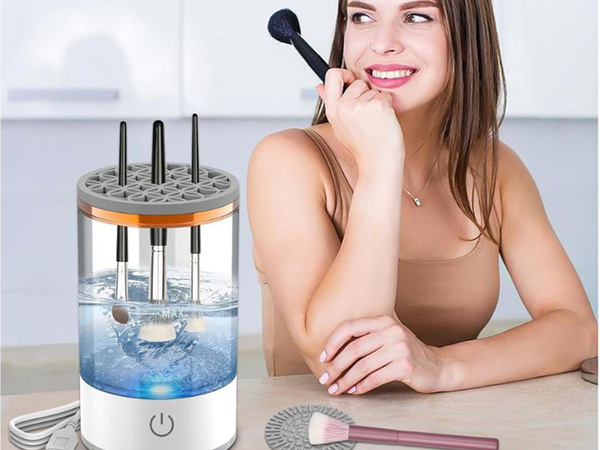 Lavador soporte para limpiar, lavar y secar pinceles y esponjas cosméticas usb