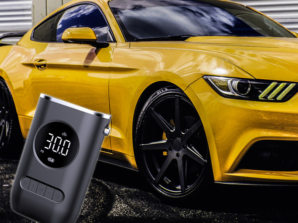 Akumuliatoriaus siurblys dviračio automobilio elektrinis kompresorius 10 barų lcd