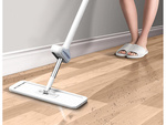 Mopa plana con limpiador de mano 125 cm plegable ancha mircofibra