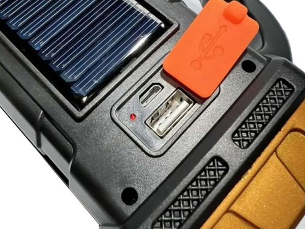 Solární svítilna přenosná dobíjecí led cob powerbank reflektor